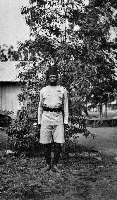 Kenyan Soldier, c.1914 by English Photographer